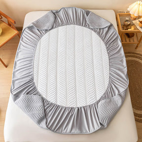 Housse de matelas imperméable matelassée pour animaux avec design à couture zippée