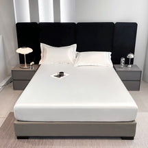 Housse de matelas imperméable en satin ajustée résistante aux poils pour animaux de compagnie