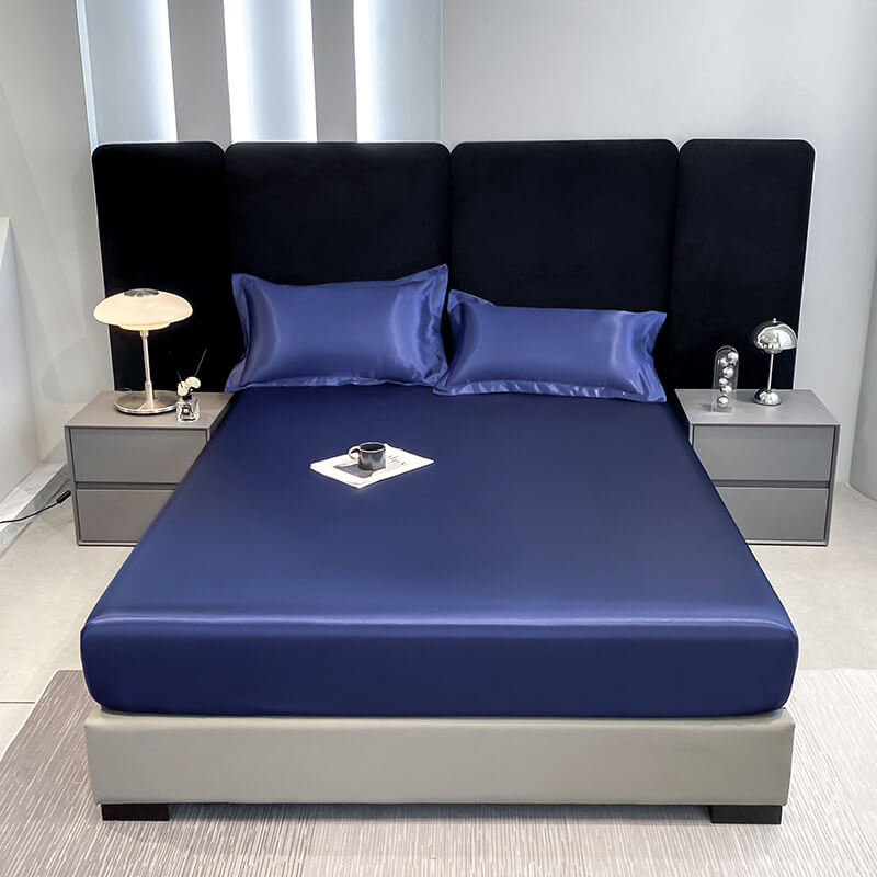 Housse de matelas imperméable en satin ajustée résistante aux poils pour animaux de compagnie