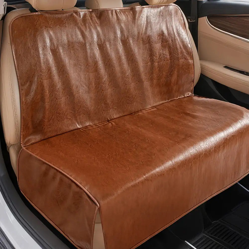Housse de siège de voiture en faux cuir pour animaux de compagnie - Imperméable et résistant aux taches