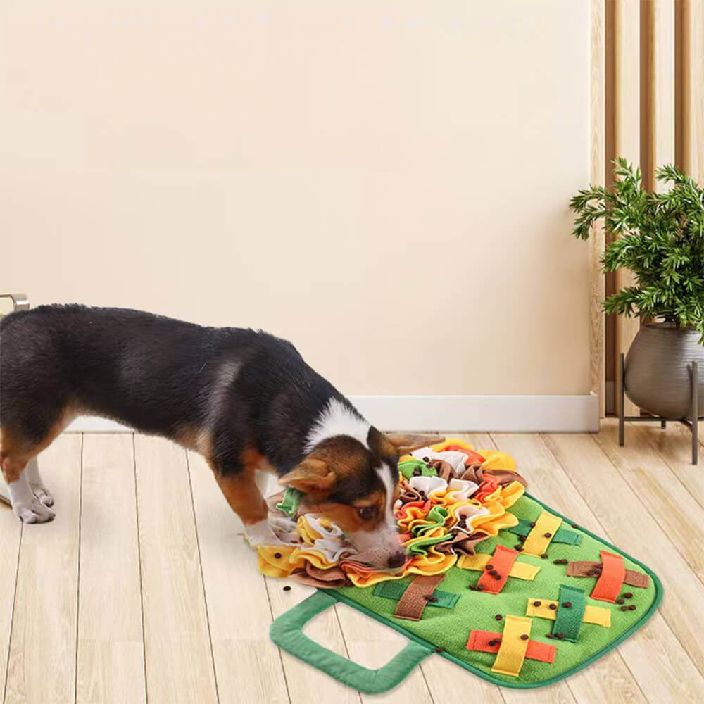 Tapis de fouille chien forme fleur verre à vin tapis repas lent