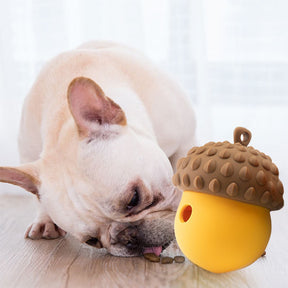 Jouet interactif poule en forme de pomme de pin avec fuite de nourriture Nourrisseur lent pour chien