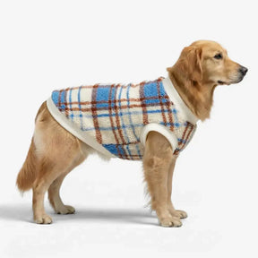 Pull pour chien en peluche confortable et chaud à carreaux, adapté à toutes les races de chiens.