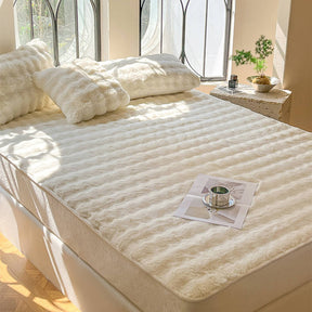 Drap-housse en velours doux pour matelas chaud et agréable Housse de matelas