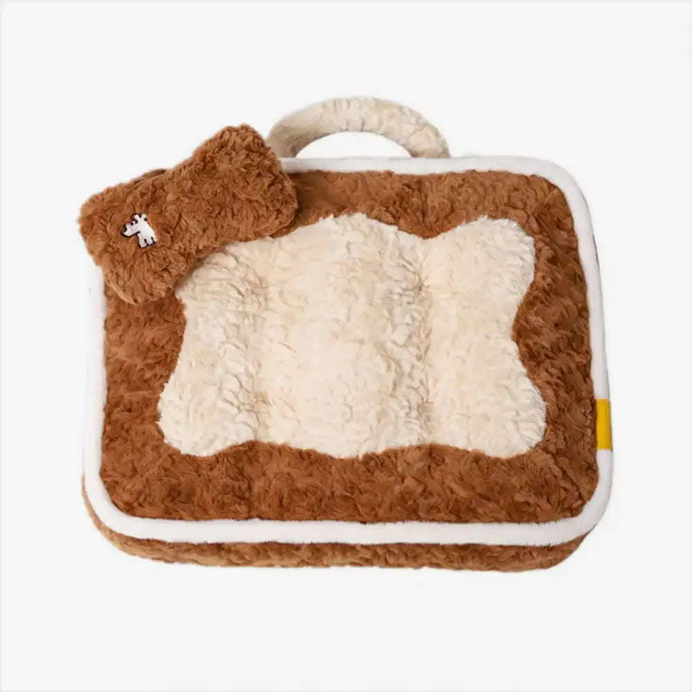 Lit pour animaux en peluche coloré et bloqué, créatif.