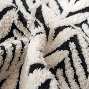 Tapis pour animaux en jacquard de feuille en peluche antidérapant