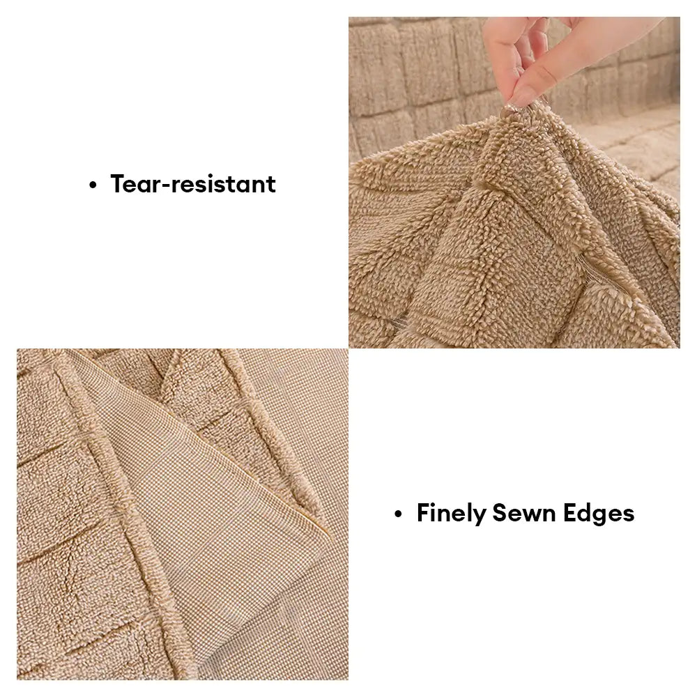 Housse de canapé matelassée classique à carreaux confortable et épaissie