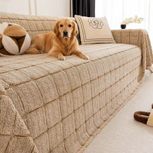 Housse de canapé matelassée classique à carreaux confortable et épaissie