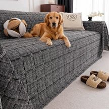 Housse de canapé matelassée classique à carreaux confortable et épaissie