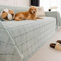 Housse de canapé matelassée classique à carreaux confortable et épaissie