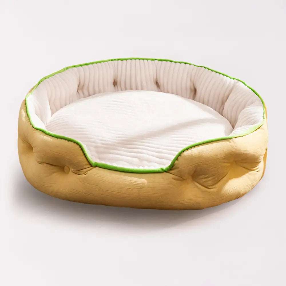 Lit pour chien rond en peluche chaud et confortable pour un sommeil douillet