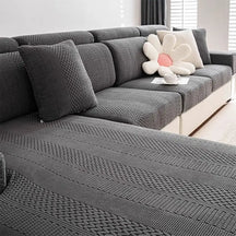 Housse de canapé en polaire douce extensible antistatique et entièrement ajustable