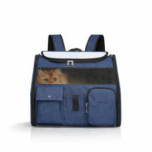 Sac à dos de transport portable à roulettes pour animaux de compagnie avec chariot détachable