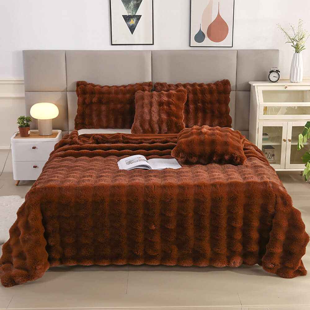 Couverture en Faux Pelage d'Agneau Premium à Double Couche Épaissie Housse de matelas