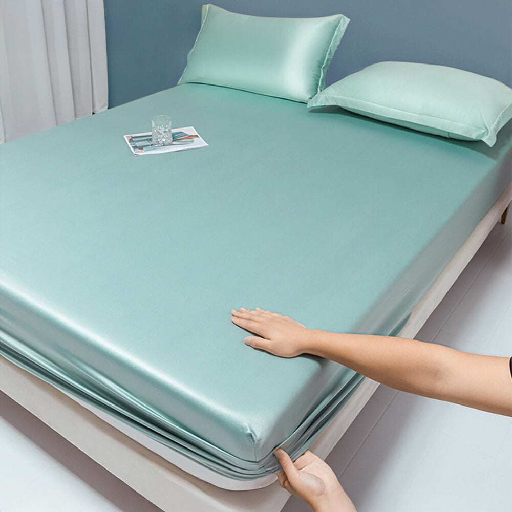 Housse de matelas en lyocell 100 % soie unie de qualité supérieure