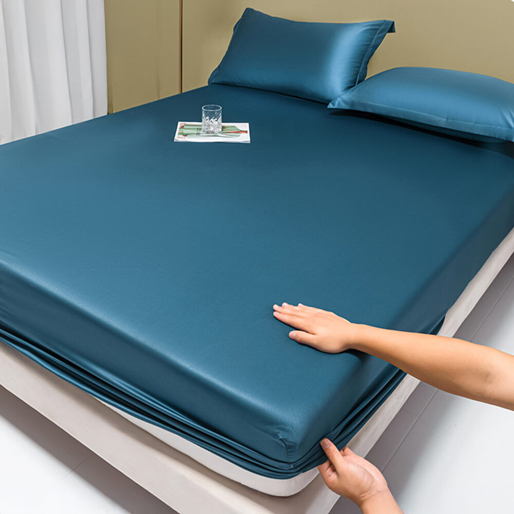 Housse de matelas en lyocell 100 % soie unie de qualité supérieure