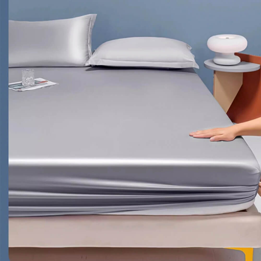 Housse de matelas en lyocell 100 % soie unie de qualité supérieure