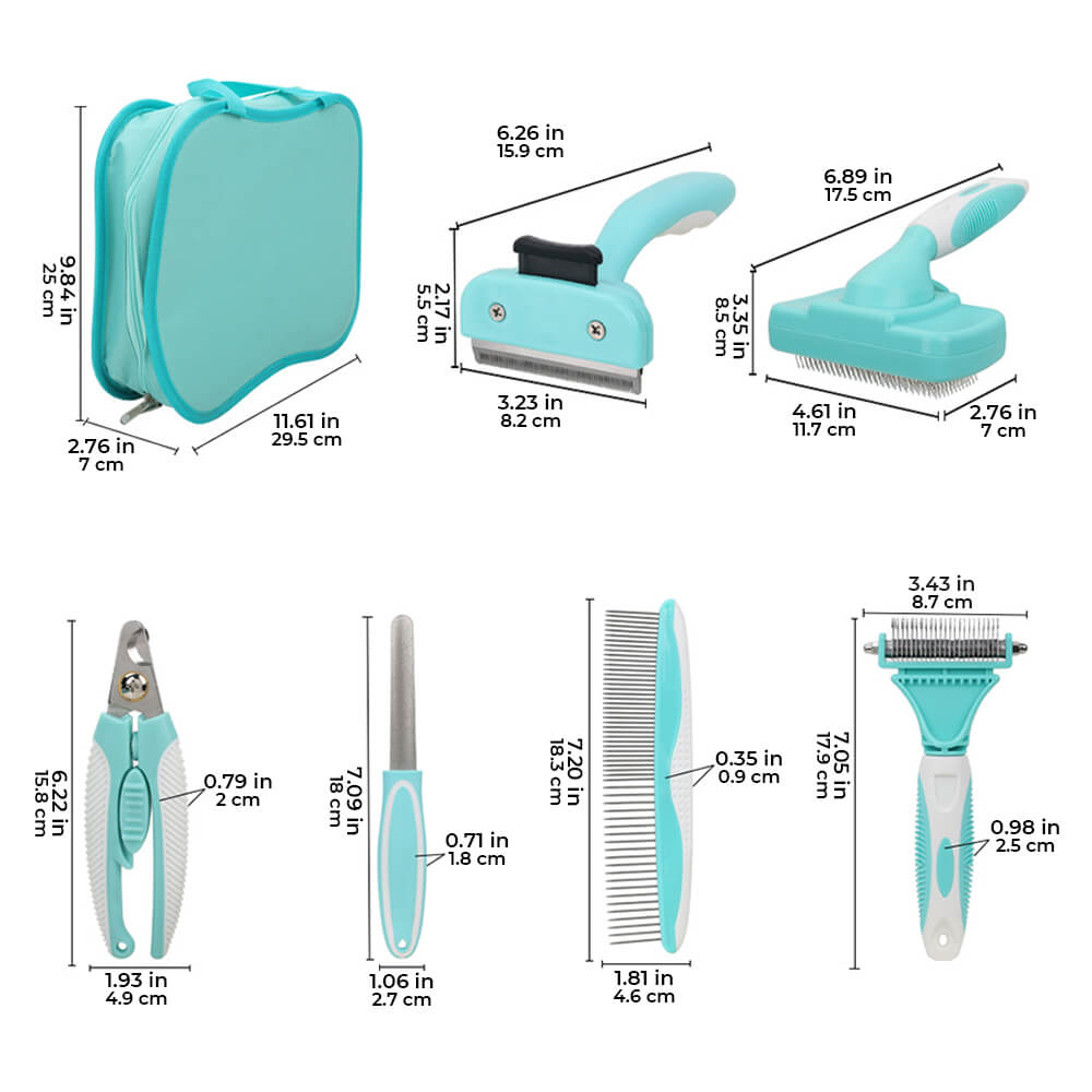 Kit de Soins Professionnel Ensemble Complet d'Outils de Toilettage pour Animaux