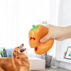 Jouet Interactif pour Chien Distribueur de Friandises en Forme de Citrouille