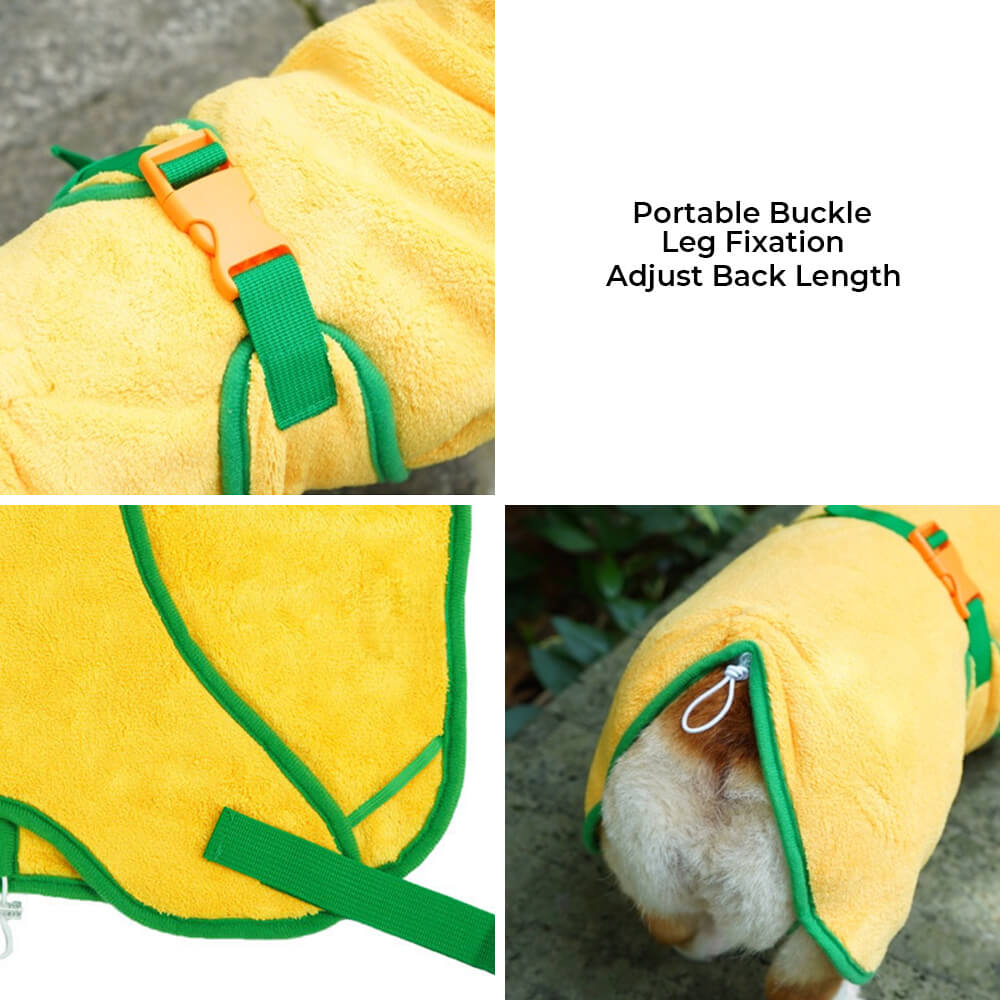 Serviette de bain absorbante douce pour chien en forme de citrouille