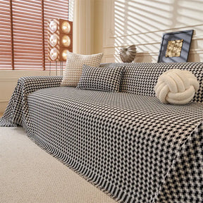 Jeté de canapé  aux rayures couvre-canapé grand plaid en chenille texturé résistant
