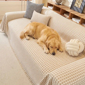 Jeté de canapé  aux rayures couvre-canapé grand plaid en chenille texturé résistant