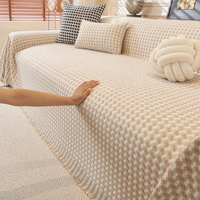 Jeté de canapé  aux rayures couvre-canapé grand plaid en chenille texturé résistant