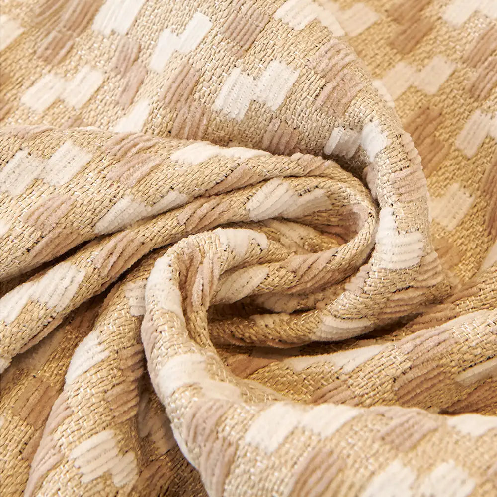 Jeté de canapé  aux rayures couvre-canapé grand plaid en chenille texturé résistant