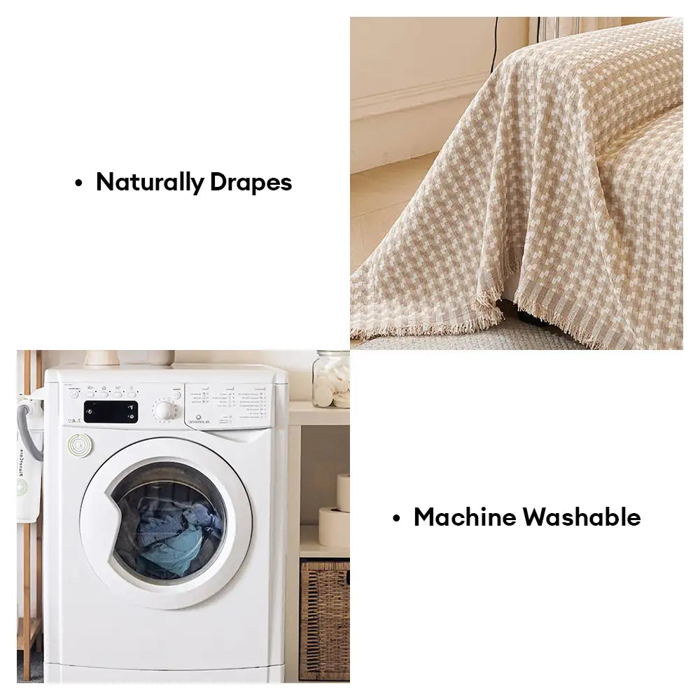 Jeté de canapé  aux rayures couvre-canapé grand plaid en chenille texturé résistant