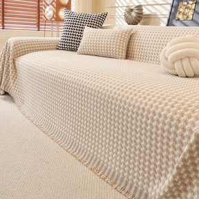 Jeté de canapé  aux rayures couvre-canapé grand plaid en chenille texturé résistant