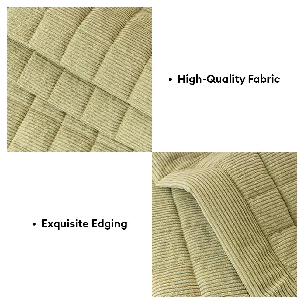 Housse de canapé quiltée carrée simple et confortable, anti-dérapante.