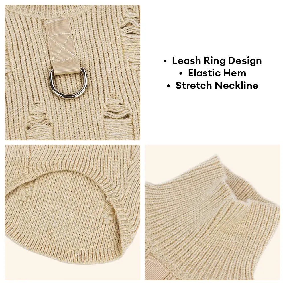 Pull pour dachshund et petits à moyens chiens en tricot rétro.