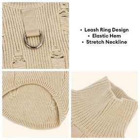 Pull pour dachshund et petits à moyens chiens en tricot rétro.