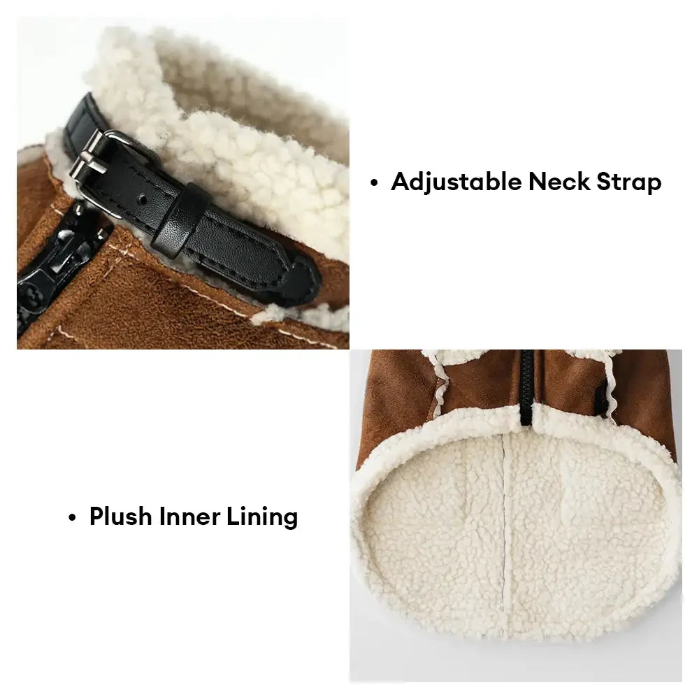 Gilet pour chien teckel en velours rétro