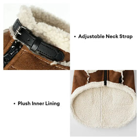 Gilet pour chien teckel en velours rétro