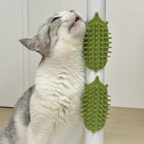 Brosse de massage pour animaux de compagnie avec pieds en caoutchouc autonettoyants