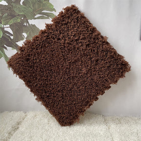 Tapis de maison lavable en peluche à poils longs et emboîtables