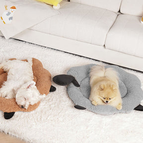 Tapis chaud multifonction en velours de coton en forme de mouton pour chien et chat