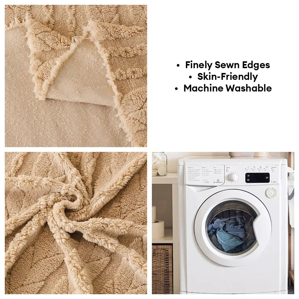 Housse de canapé en tissu en polaire épaisse et douce, protection de canapé.