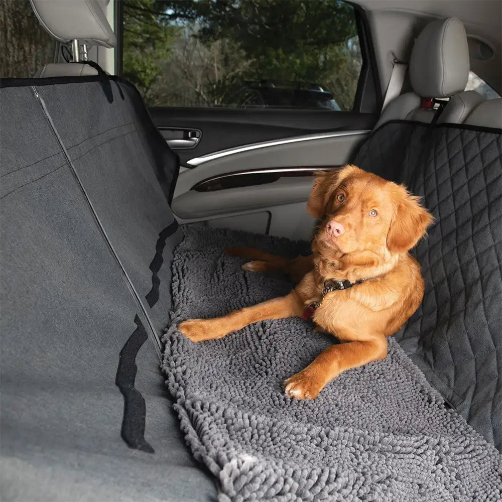 Housse de siège arrière pour animaux hamac en chenille douce imperméable et anti-saleté