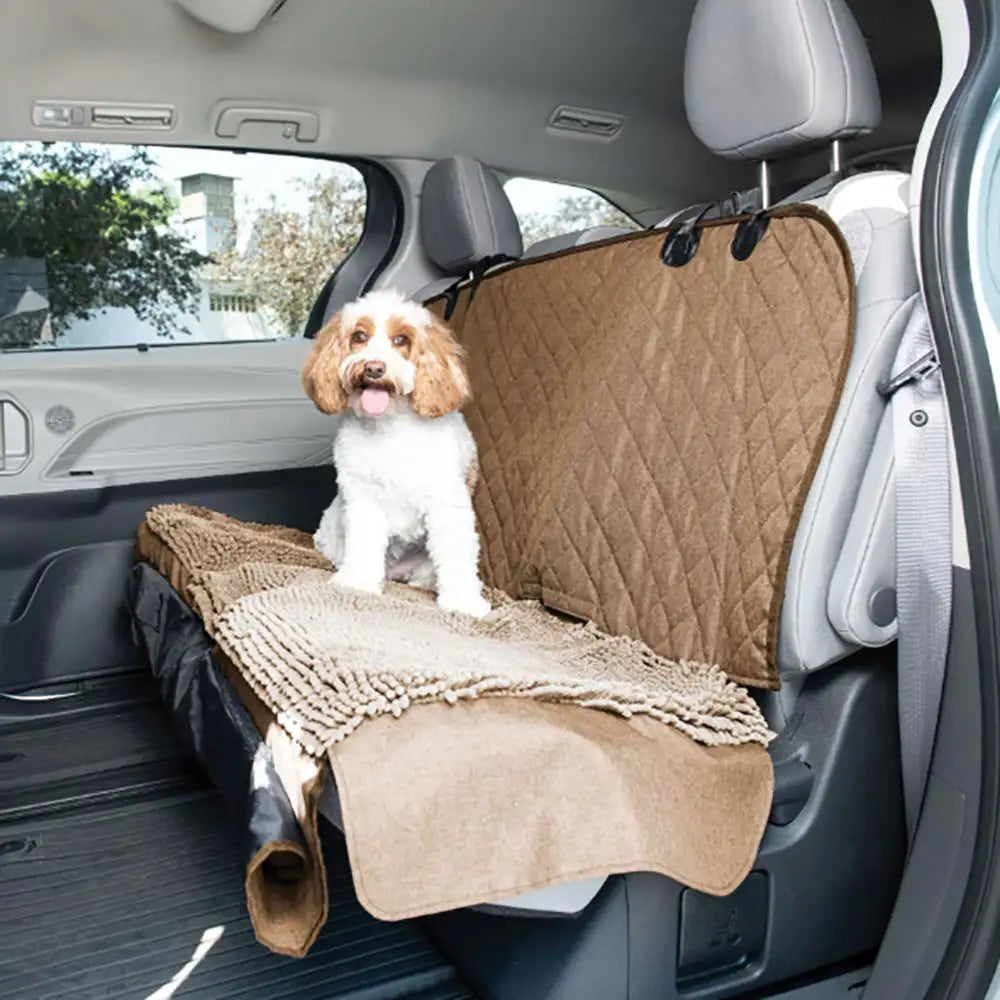Housse de siège arrière pour animaux hamac en chenille douce imperméable et anti-saleté