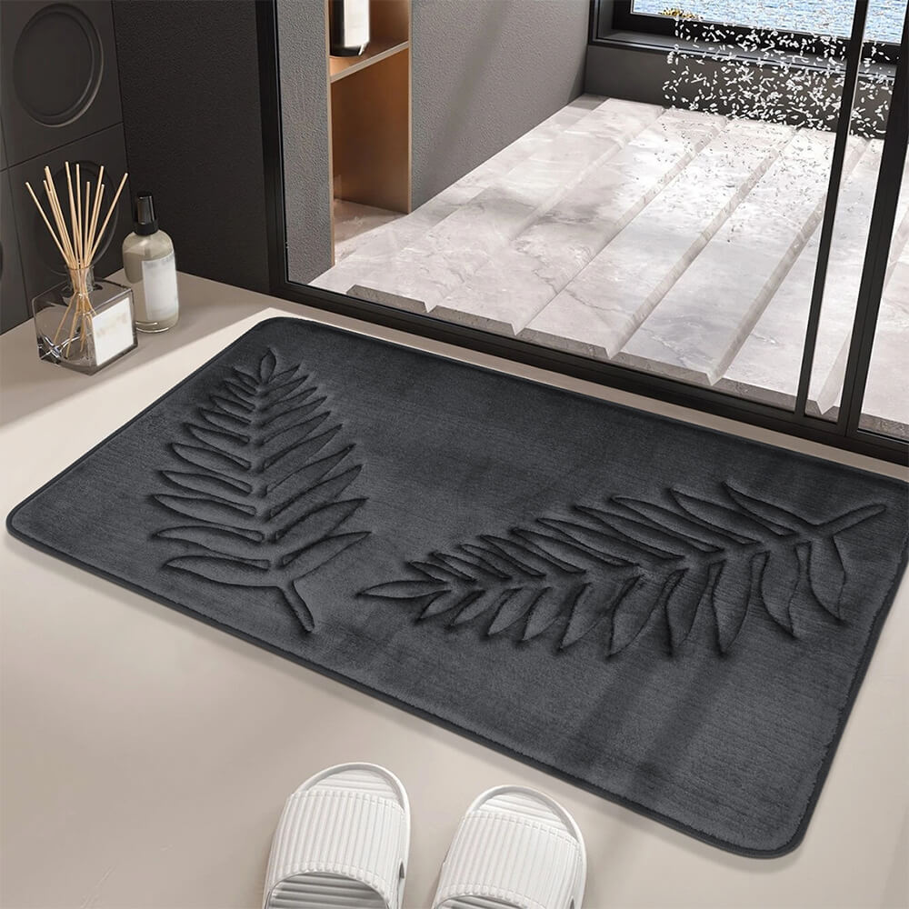 Tapis décoratif doux en flanelle confortable antidérapant et absorbant