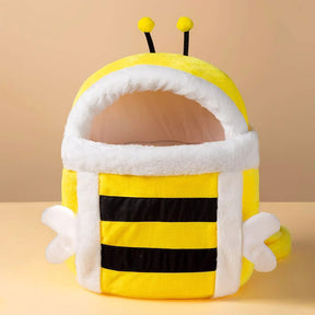 Sac de transport pour chien et chat peluche douce et respirante style abeille