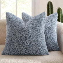 Coussin décoratif stylé en velours doux Teddy