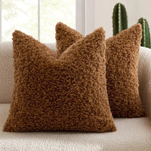 Coussin décoratif stylé en velours doux Teddy