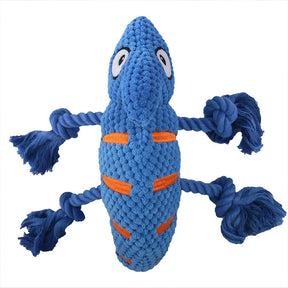 Jouet en peluche douce colorée en forme de caméléon avec sifflet pour chien