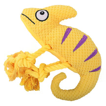 Jouet en peluche douce colorée en forme de caméléon avec sifflet pour chien