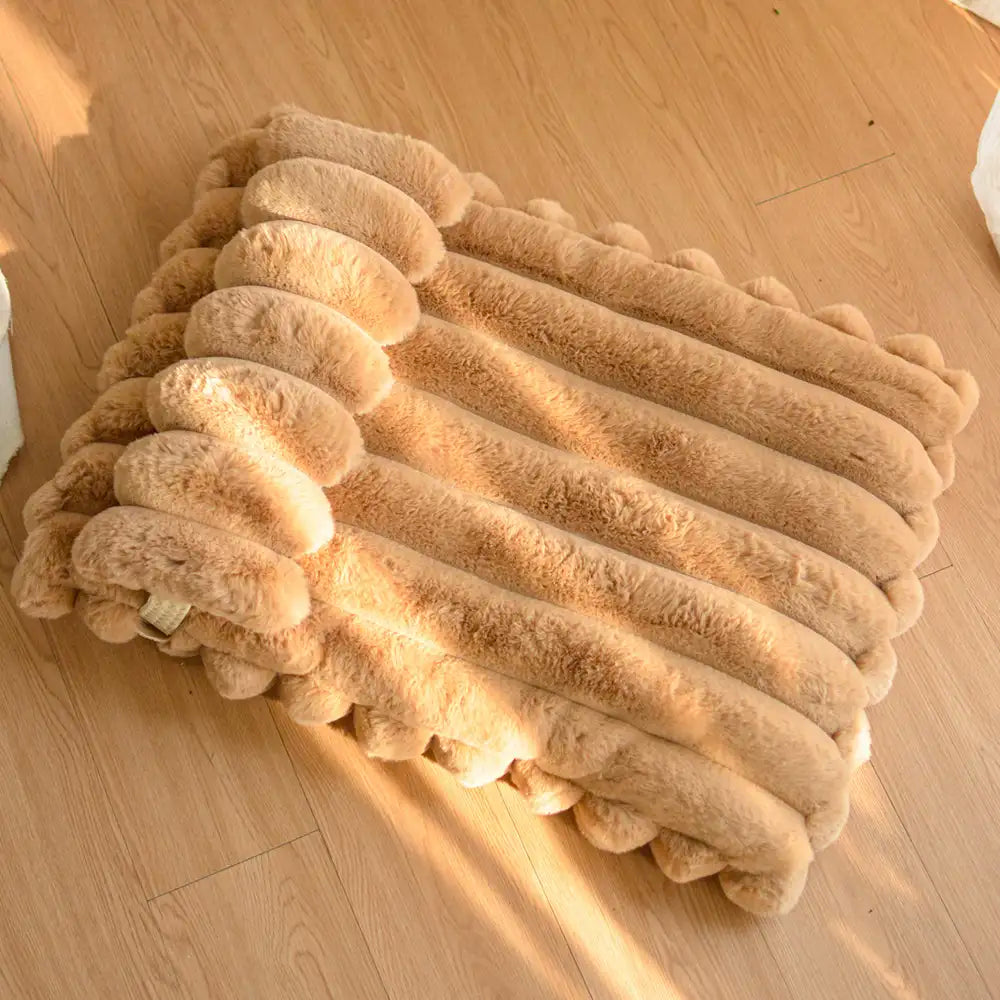 Coussin chauffant en fausse fourrure de lapin doux - Lit pour chien Cozy Cloud