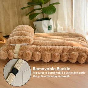 Coussin chauffant en fausse fourrure de lapin doux - Lit pour chien Cozy Cloud