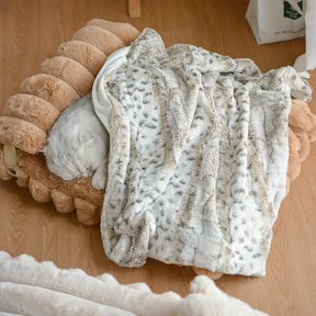Coussin chauffant en fausse fourrure de lapin doux - Lit pour chien Cozy Cloud